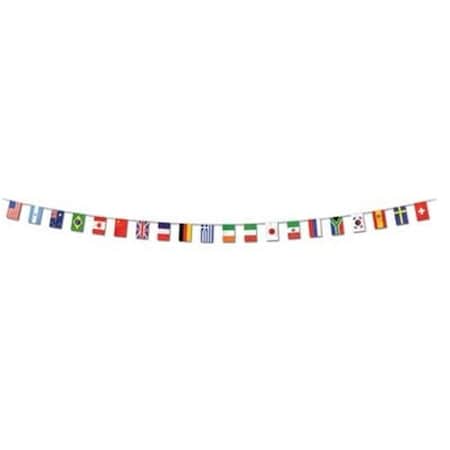 Beistle 57738 International Flag Banner - Pack Of 12